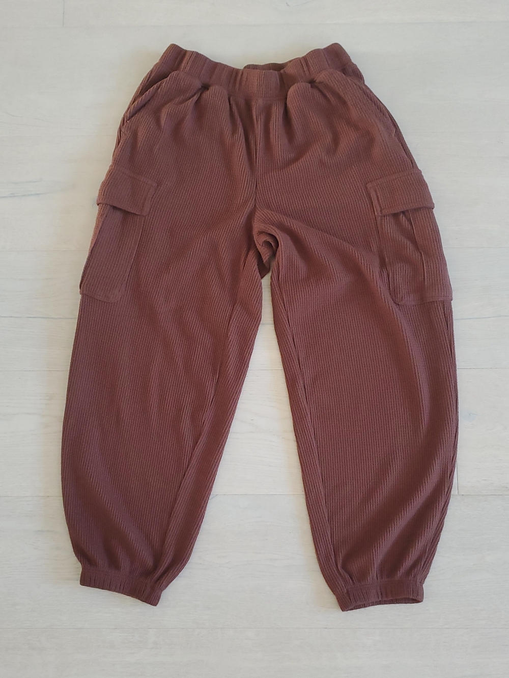 Aerie- Cozy Chill Waffle Cargo Joggers Sz.Small Waist: 14.5" Stretch >19" Soft